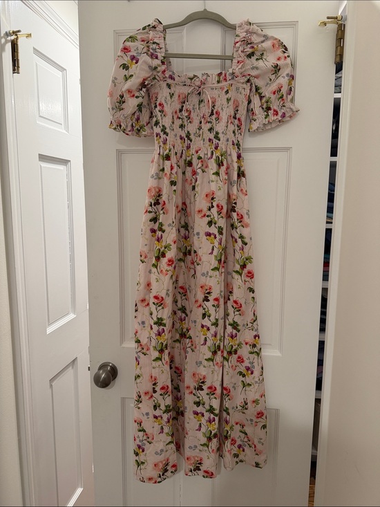 Hill House Dresses & Skirts - Hill House Pink Floral Smocked Maxi Dress